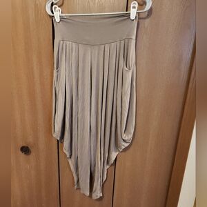 Kooniez Harem Pants Women's Size Large  Made by Hand In Los Angeles Taupe Brown